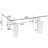 Rectangular Tempered Glass Coffee Table with Shelf-1450897545-1450897550