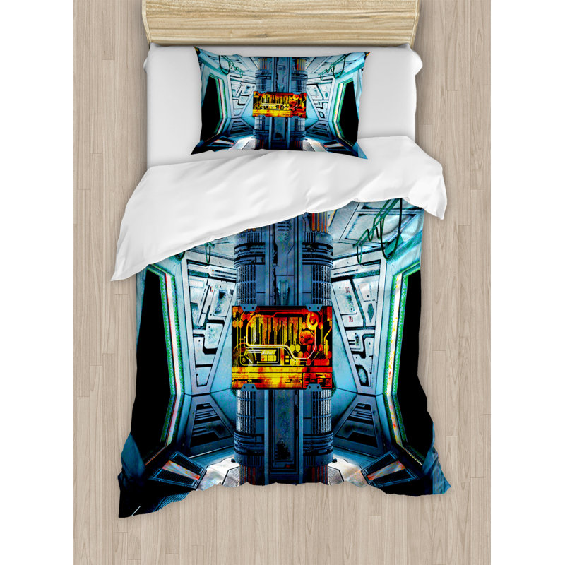 Modern & Contemporary Polyester Duvet Cover, Twin Duvet Cover + 1 Standard Shams