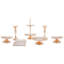 Ingetrud 7Pcs Metal Crystal Wedding Dessert Cake Display Stands