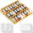Bamboo Spice Drawer Organizer with 24 Spice Jars, 378 White Minimalist Spice Labels, 3-Tier Seasoning Rack Tray Insert for Kitchen Drawers, 15" Wide x 15" Deep x 2.6" Tall