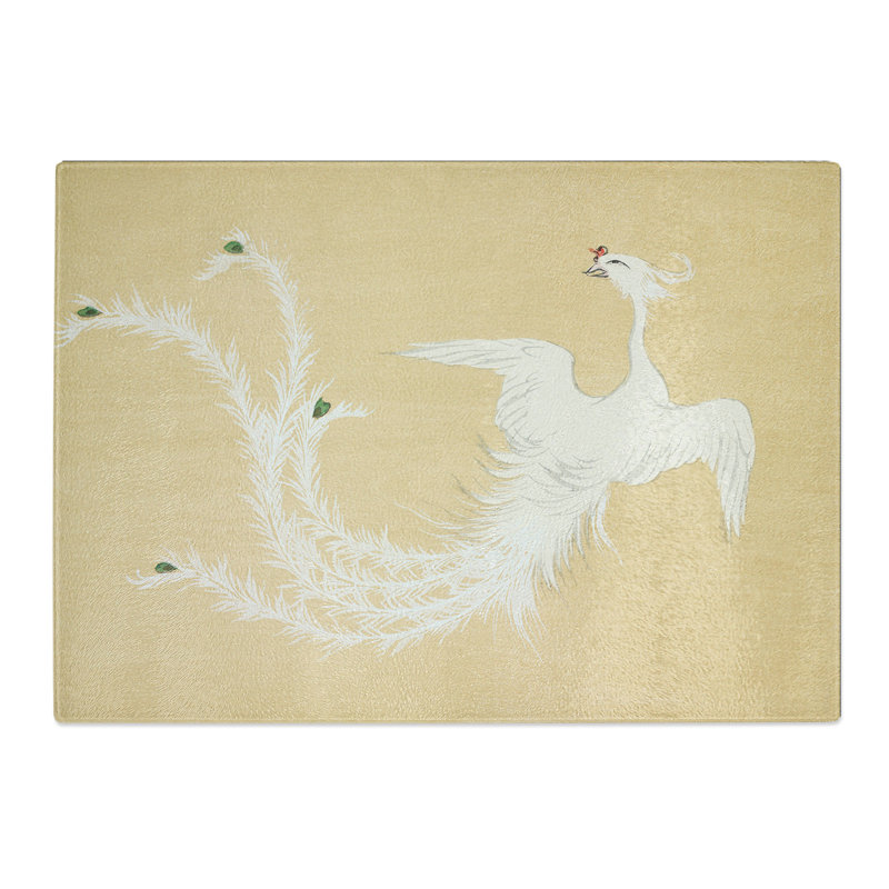 Flying Bird by Kamisaka Sekka Chopping Board, 0.4cm H x 20cm W x 28.5cm L