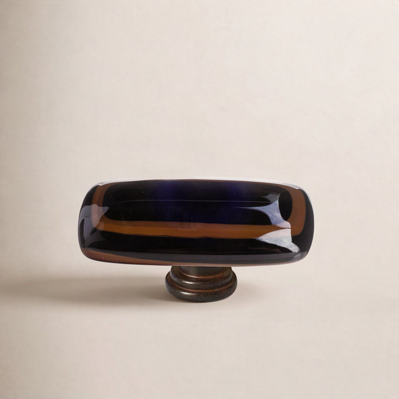 Stratum Rectangular Knob, Woodland/Black, Oil Rubbed Bronze