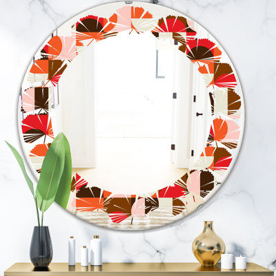 Miroir mural sans cadre de style géométrique ii feuilles