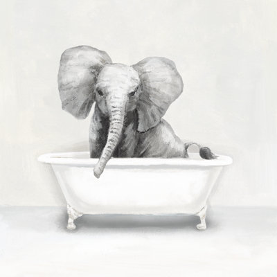 Elephant Tub Bathroom - Wrapped Canvas Print