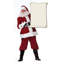 Père noël avec volute en carton scroll Christmas