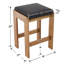 Tabouret de comptoir rembourré H 27 po avec structure en bois massif-2097025762-2097025760