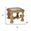 Table de bout carrée 24 "en bois clair et brun clair et verre-1289769005