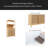 Bamboo Storage Cabinet, Freestanding Bathroom Cabinet With 2 Doors, Floor Cabinet Organizer For Living Room, Kitchen, Entryway