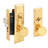 Mortise Lock Set, Brass Right Hand, 2-1/2 in. Backset, Surface Mounted (Single Pack)