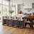 Alrick Modern Linen Upholstered 25.6" Counter Height Kitchen Stool With Metal Sled Base-343912253