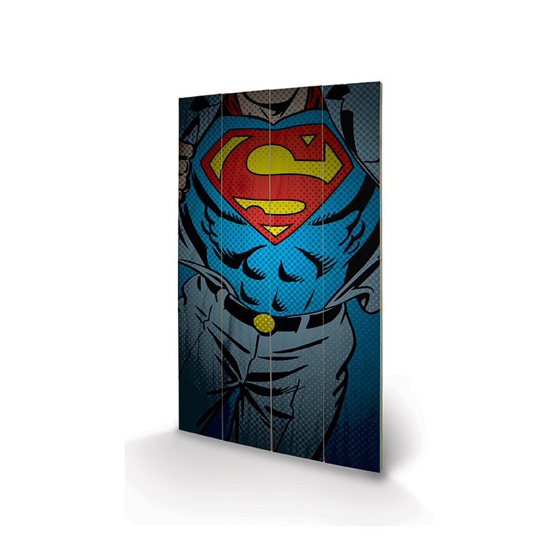 DC Comics Superman Torso Graphic Art Print, 59cm H x 40cm W x 1.2cm D