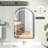 Chazael 19.7'' W 31.5'' H Framed Arched Medicine Cabinet Mirror 3 Fixed with LED Defogger -1247491942