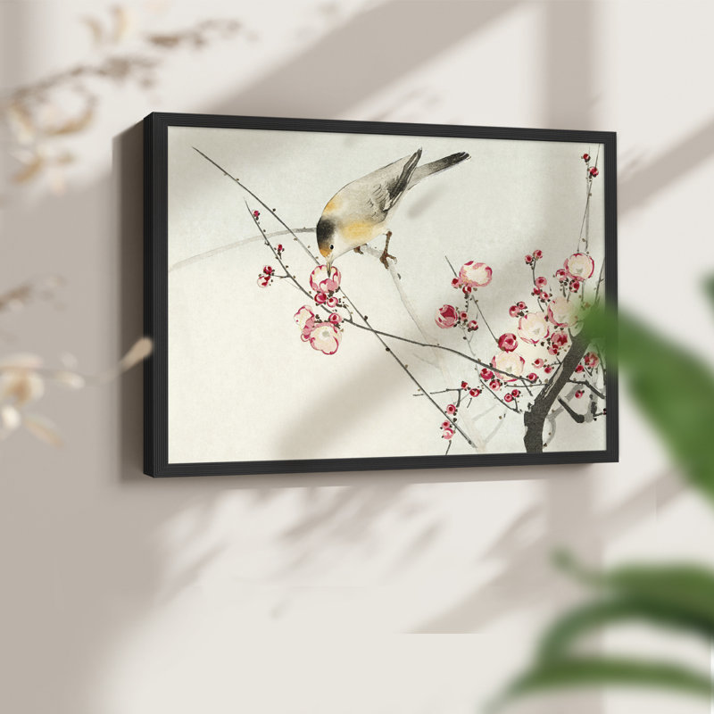 Motif floral rétro XX XXI, H 11 po x l 14 po, Noir, noir, noir, noir
