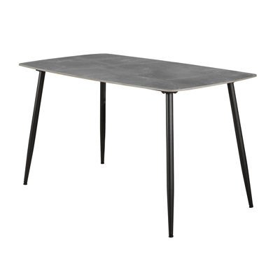 Zayac Rectangular Dining Table with Steel Base