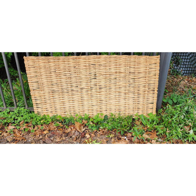 72-Inch Light Mahogany Willow Garden Fence Panel