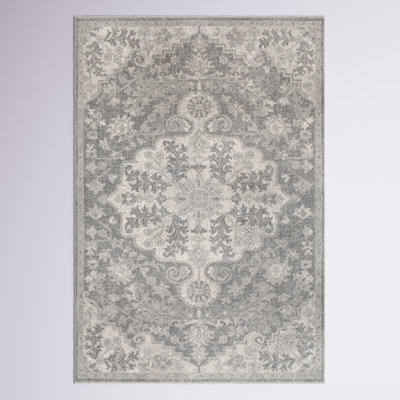 Tapis oriental gris clair / gris anthracite Hillsby