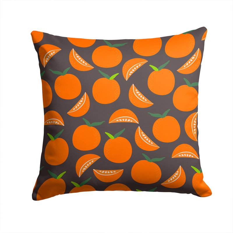Coussin intérieur/extérieur oranges, 14 po x 14 po