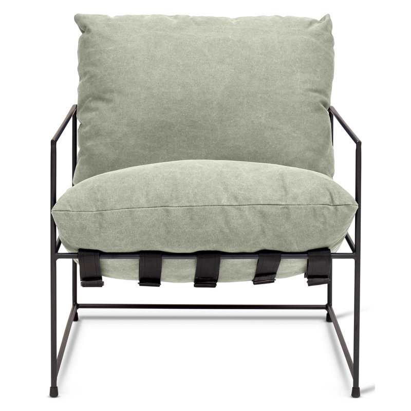 Fauteuil de 28,5 po de largeur Danita, Toile performance vert délavé