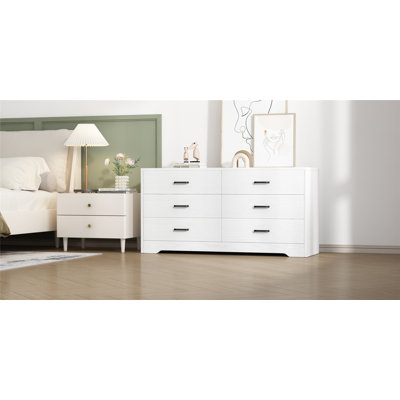 Modern Dresser, 6 Drawers Dresser, Bedroom Dresser