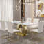 Chaises d'appoint modernes en similicuir et pieds en métal-970989310