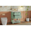 Meuble-lavabo de 24 po avec lavabo en céramique, armoire de salle de bain avec deux tiroirs à fermeture en douceur et une tablette ouverte-1046764810