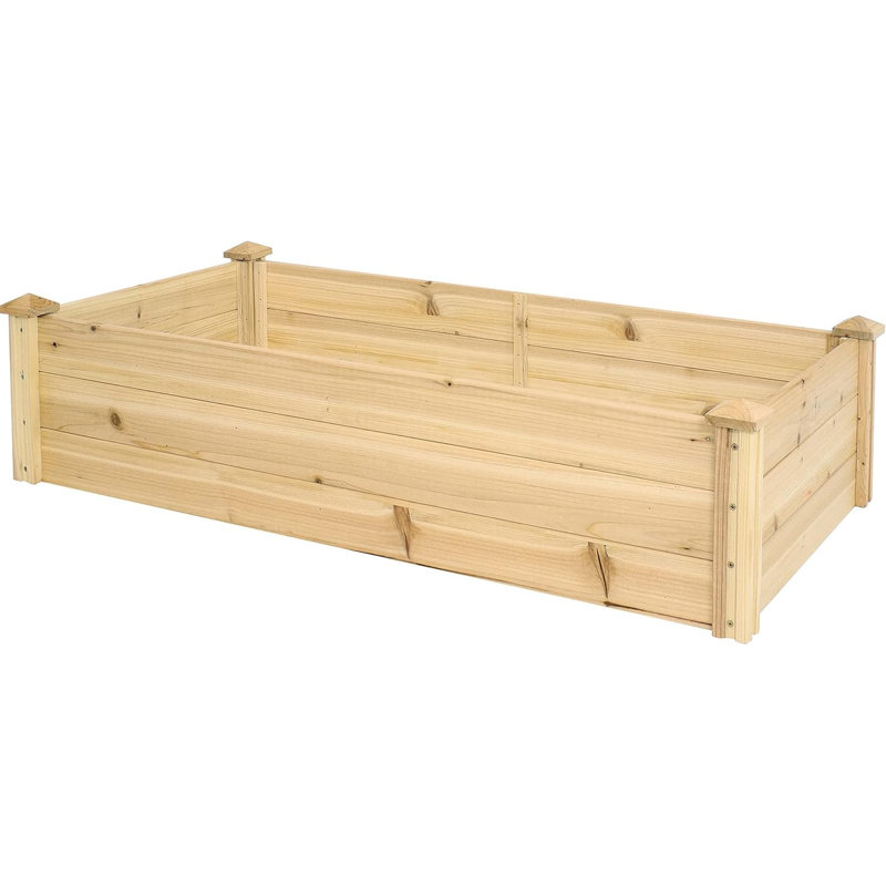 Lit de jardin surélevé d'extérieur en bois de sapin 4 pi x 2 pi Ferncliff