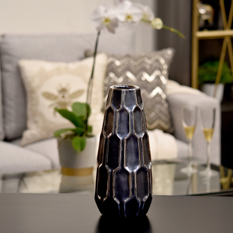Vase de table Sibyl, H 12 po x l 5,25 po x P 5,25 po