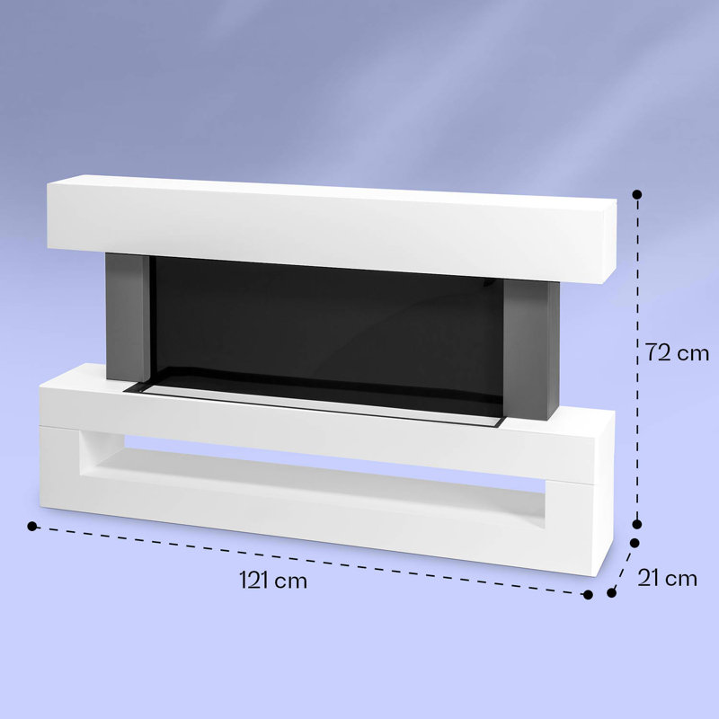 Klarstein 121cm W Electric Fireplace, White
