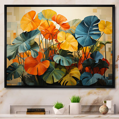 Orange orange, plantes tropicales II - plantes, art mural