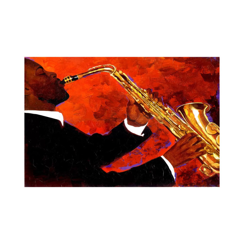 Man On Fire by Keith Mallett - Wrapped Canvas Gallery-Wrapped Canvas Giclée, 20.32 cm H x 30.48 cm W