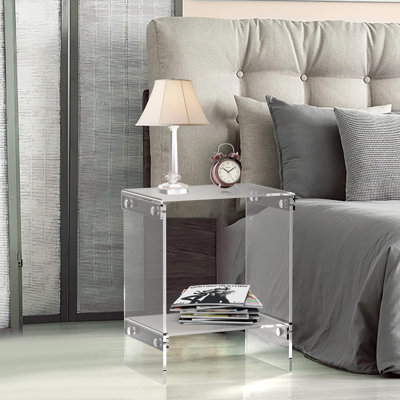 Table de bout ouverte avec rangement Hayler
