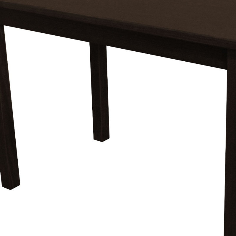  Table de salle à manger 48 "en bois massif brun foncé