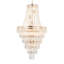 Lustre réglable en cristal avec chaîne suspendue