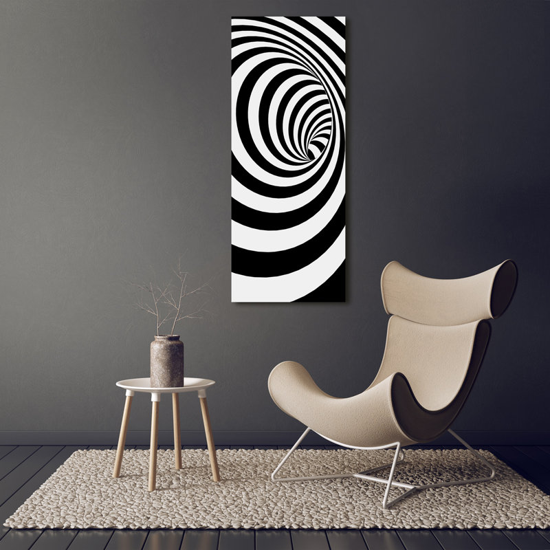 Spiral With Stripes - Wrapped Canvas Print
