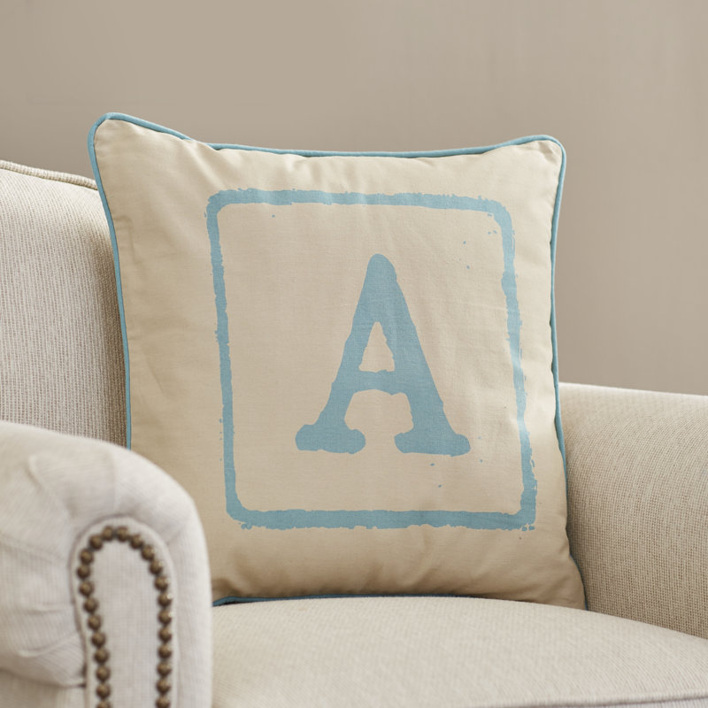 Coussin décoratif en coton, A, Mousse / beige, 22 po x 22 po