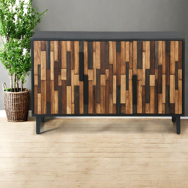 Buffets et rangement modernes avec rangement, armoire en bois 47,24 po pour la salle à manger