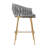 26'' Counter Height Bar Stools Set Of 2,Velvet Kitchen Island Counter Bar Stool With Hand- Wave Back, Chromed Base And Foot Rest-2130396388