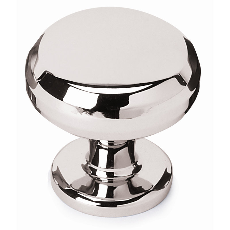 Mushroom Knob, 1.13" H x 1.13" W x 0.75" D, Polished Nickel