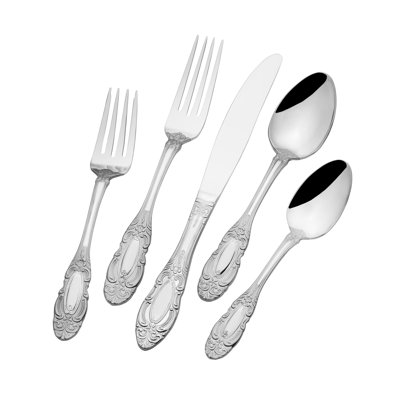 St. James Countess 18/10 Stainless Steel 80pc  Flatware Set - Service for 16