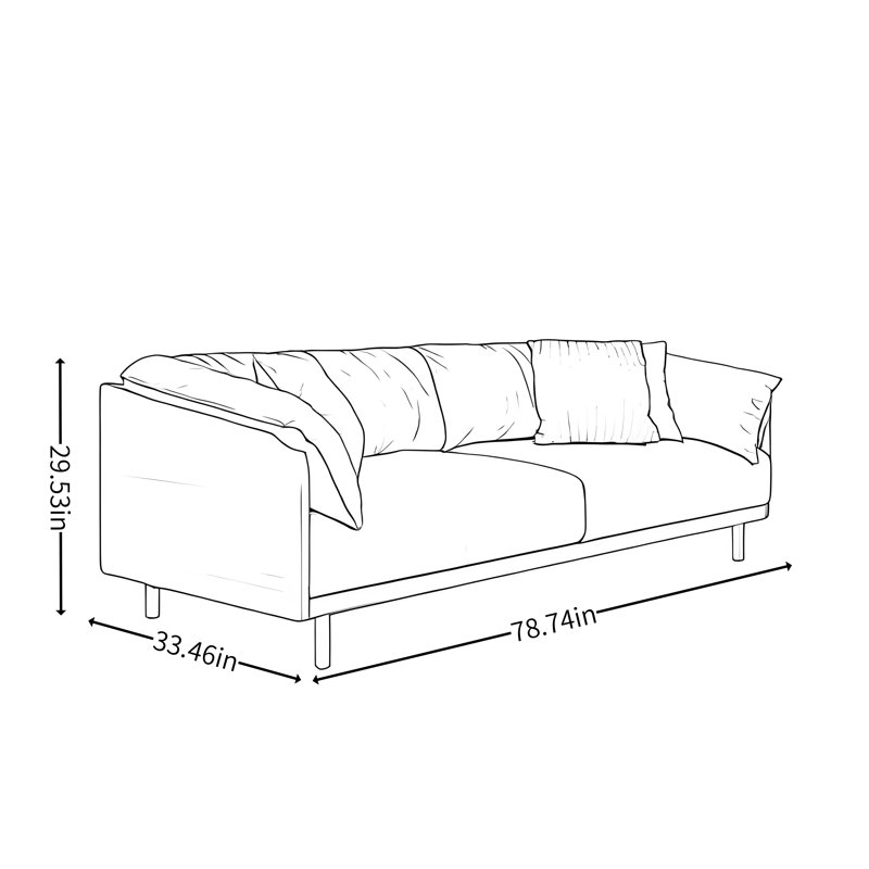 Solid Wood Living Room Sofa