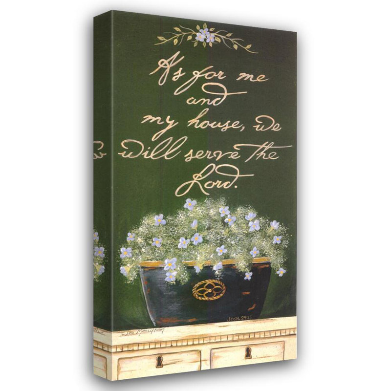 « As for Me and My House » (quant à moi et ma maison), H 18 po x l 9 po