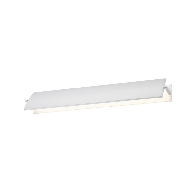 Aileron Aluminum LED Armed Sconce, 4" H x 12.25" W x 4.75" D, Textured White