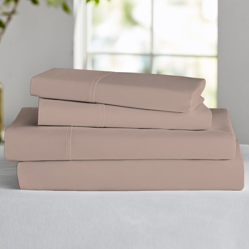 Ensemble de draps souples 4 fils GAIAM Relax à densité de tissage 300 fils TENCEL, Rose