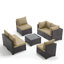 Ensemble de conversation modulaire 7 pièces, ensemble de conversation modulaire avec coussins 7 pièces-724244918-724244916