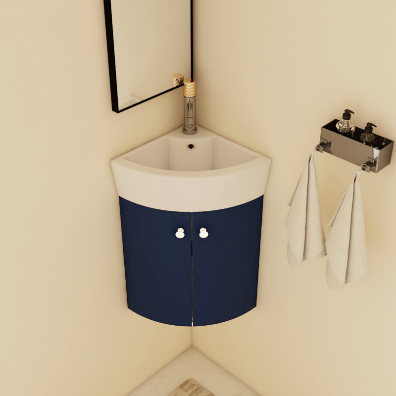 Ensemble de meuble-lavabo simple mural et d'angle 12,83 po Bacari