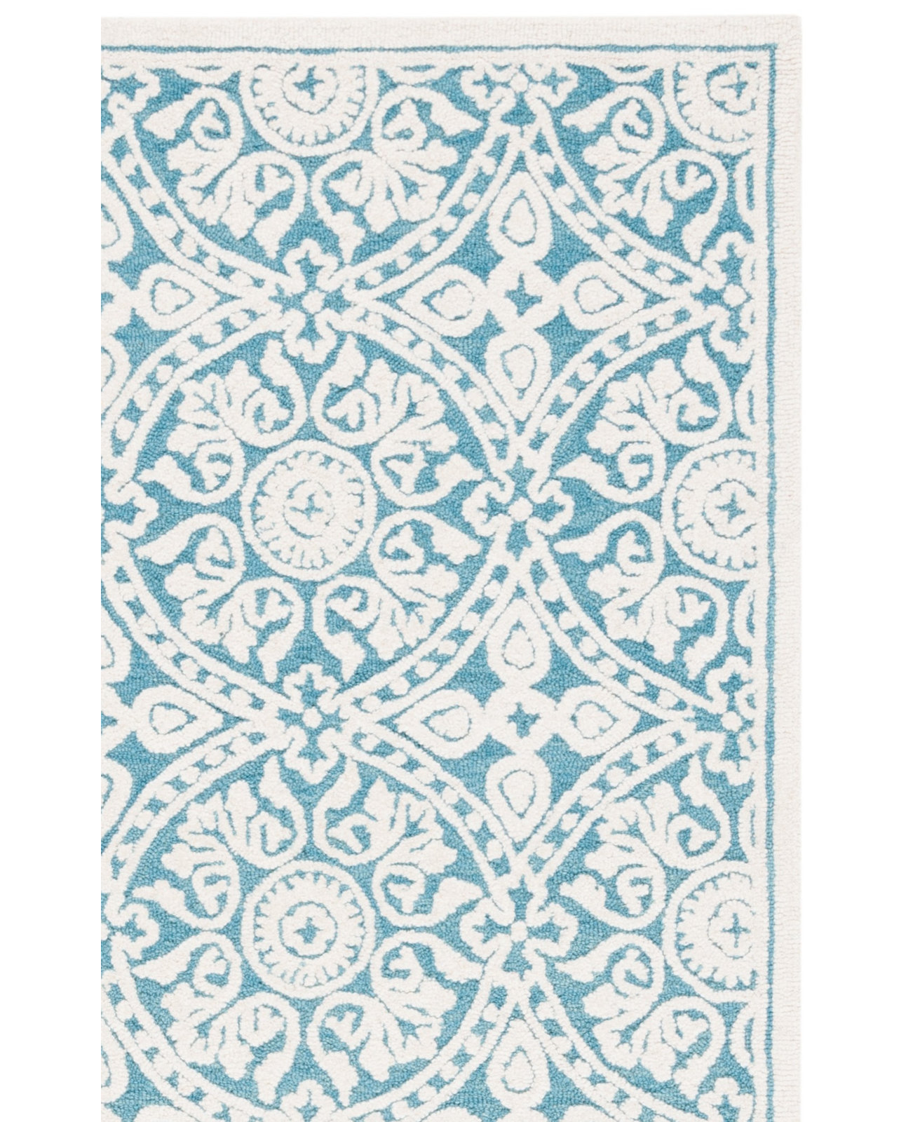 Hand-Tufted Wool Geometric Rug, Runner 2'3" x 9'