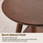 Table de bout Mid-Century en bois d'hévéa massif avec tablette de rangement à 2 niveaux