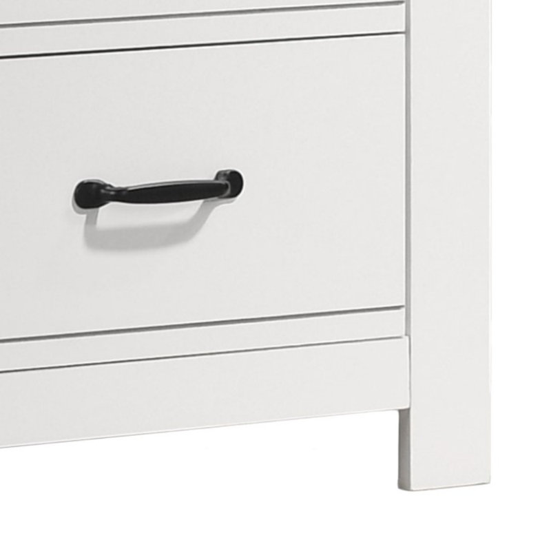 Table de chevet blanche à 2 tiroirs l 21,5 po Cosmo