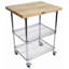 Rouge et Noir Metropolitan Wire Cart with Maple Top