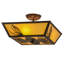 Rustic Lodge 3 - Light Semi Flush Mount